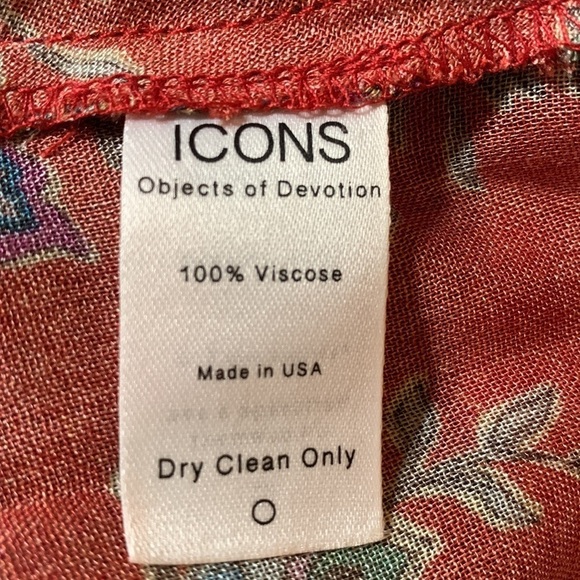 Icons Objects of Devotion The Tess McGill Mick Neck Blouse Sz Large soft viscose - Picture 5 of 8